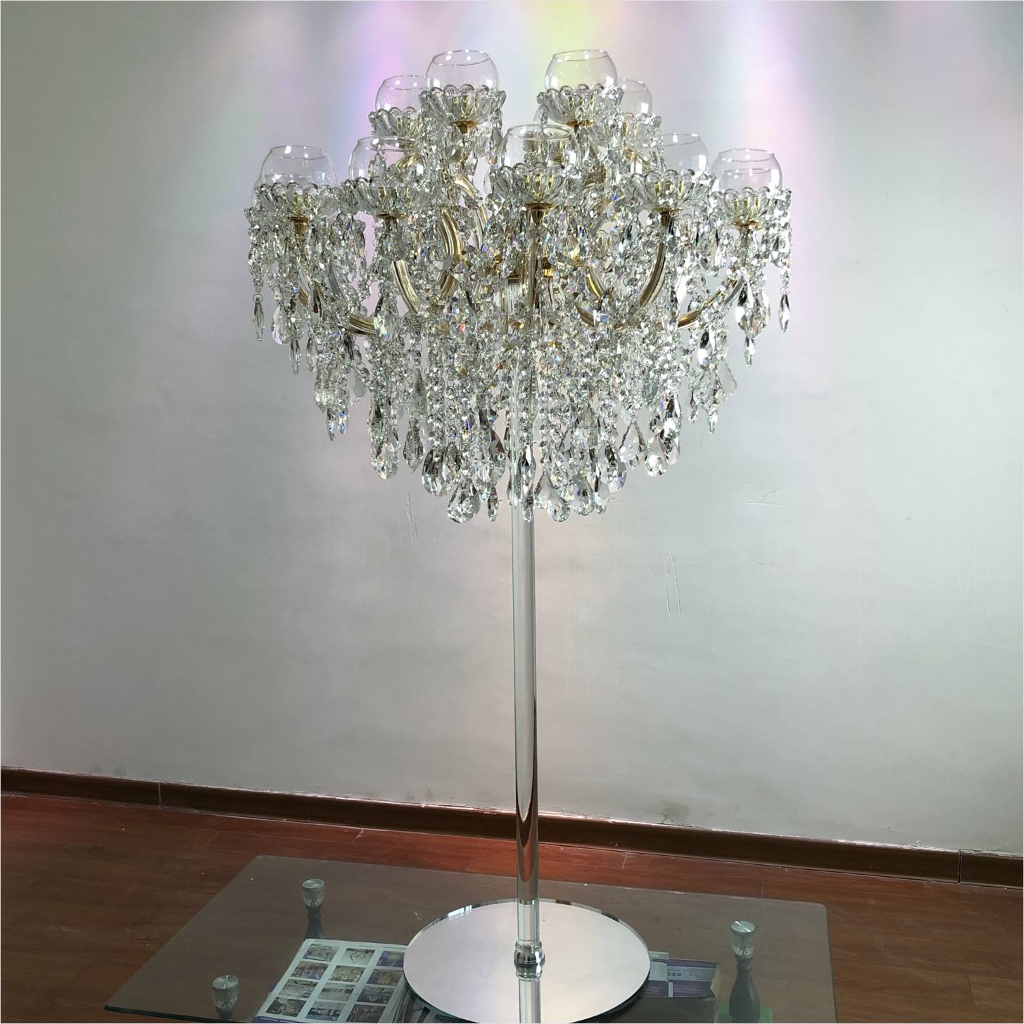 20 Inch 24 Inch Tall Clear Glass Vase Decoration Wedding Home For Dining Table