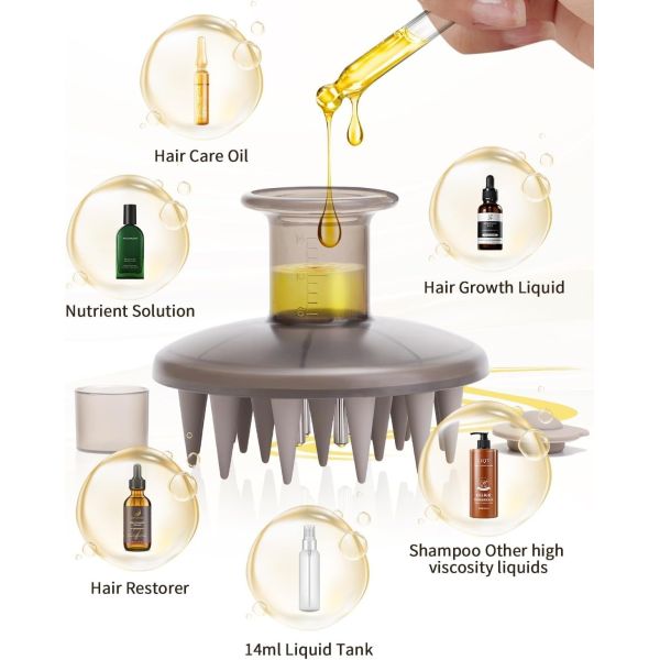 Quality BPA-Free Silicone Scalp Oil Applicator with Massage Bristles for sale