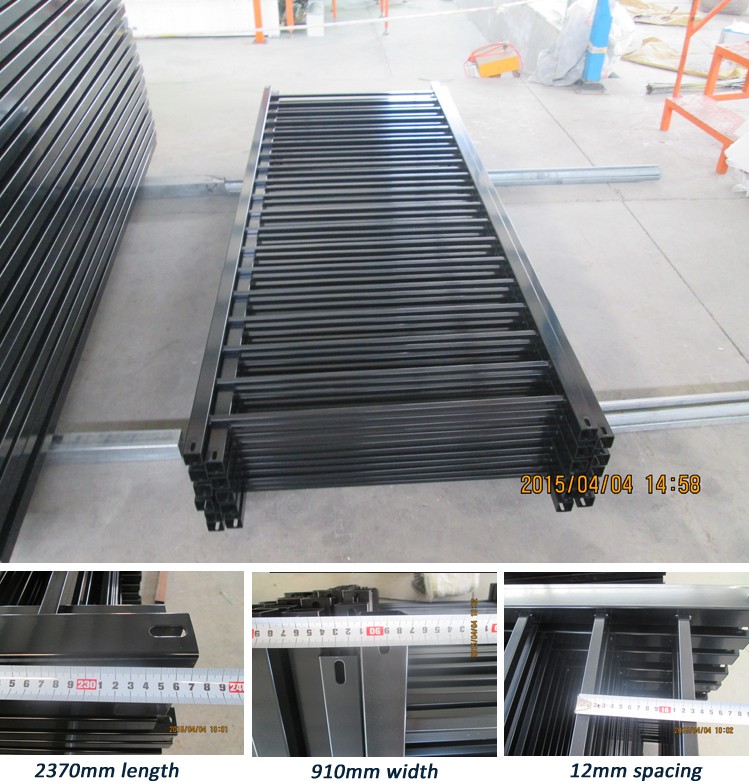 ASO factory wholesale garrison fencing in black steel angle iron fence
