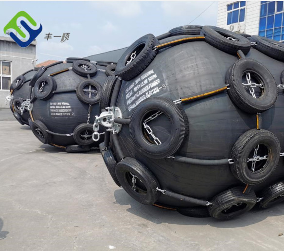 3300 Mm * 6500 Mm Yokohama Pneumatic Rubber Fender For Ship To Ship Or Ship To Shore