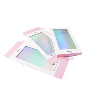 Custom Design Phone Case Packaging Box Window Package Cardboard Boxes White With