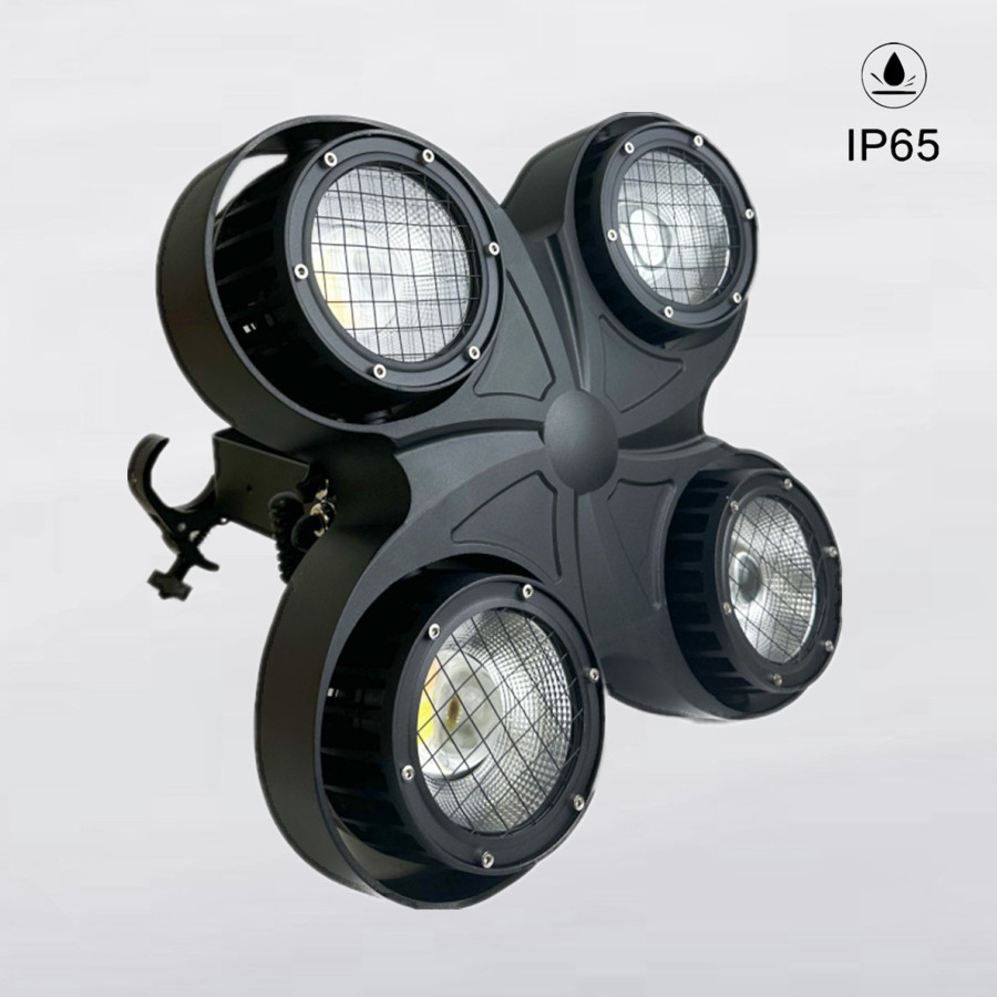 400W Stage Lighting Equipment RGBW IP65 Outdoor Waterproof 4*100W 4 Eyes COB LED Blinder Light