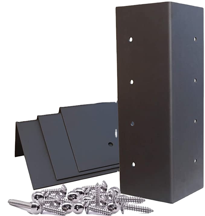 4 Pcs Surealong Raised Garden Bed Corner Brackets 2.27kg 4.5 x 1.63 x 11.75 inch