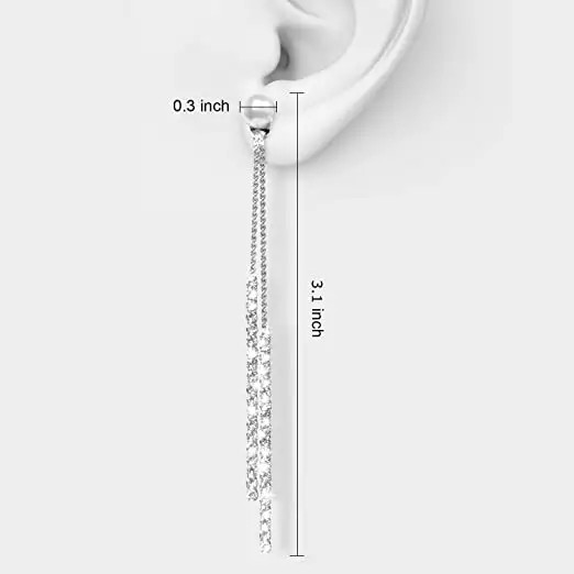 Casual DIY Silver White CZ Earrings Lightweight Gift Making Jewelry For Occasions