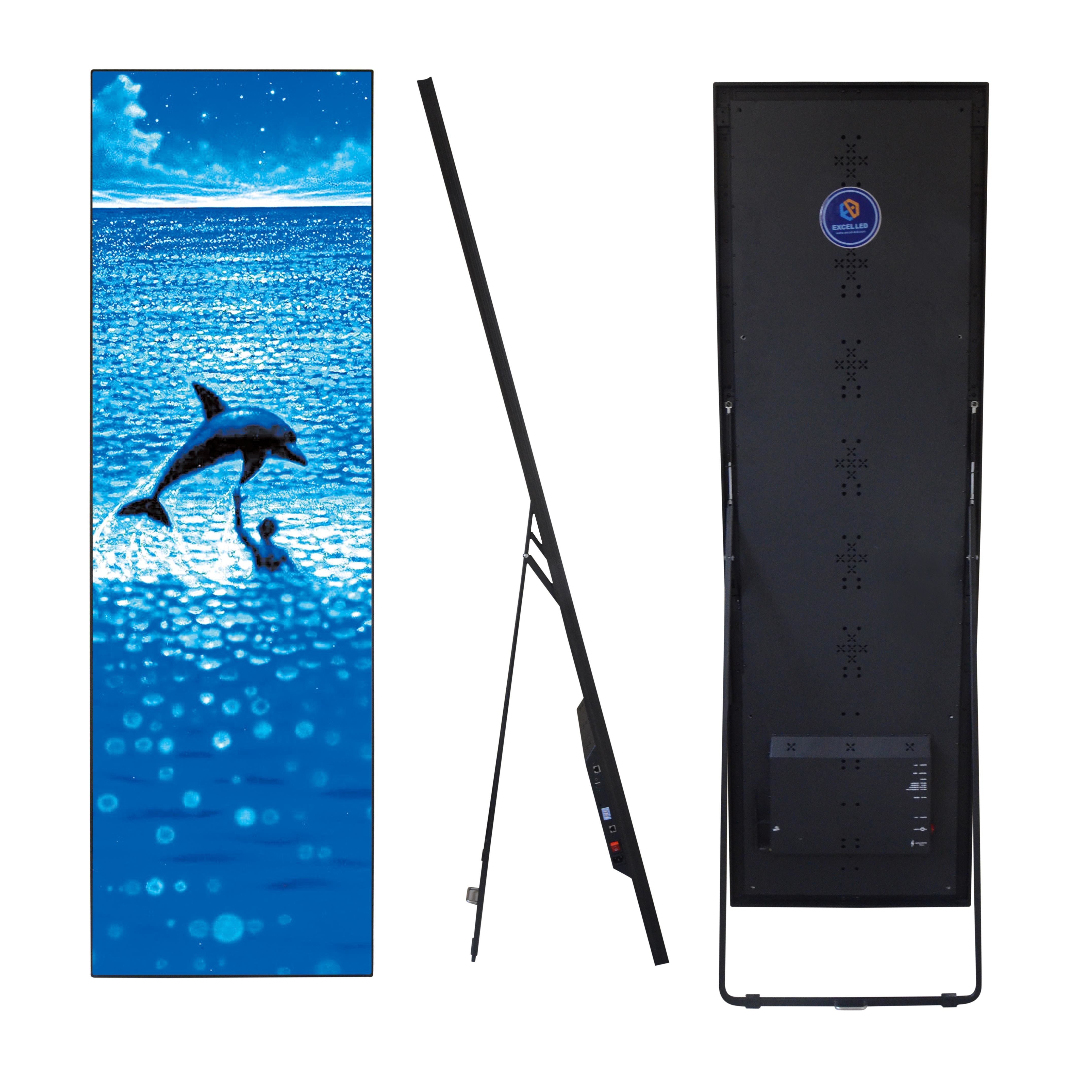 2.5mm Smart LED Poster Display Easy Moving Wall Mounted Multiple Installation