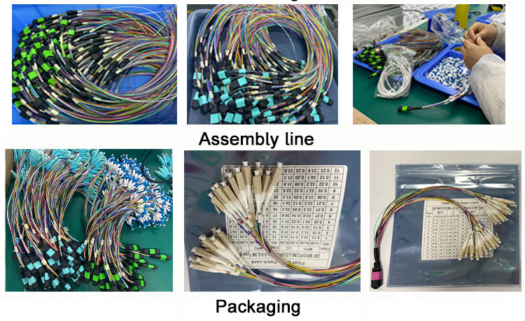 0.9mm UPC And APC Hydra Fiber Optic Cable MPO MTP Connector To SC