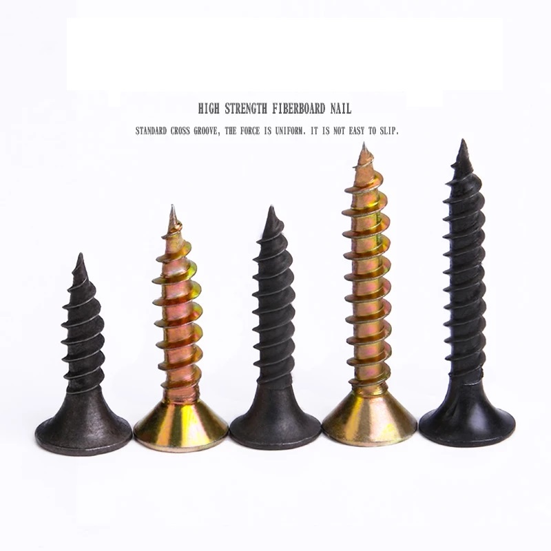 Hard Fiber Nail DIN18182 Standard Color Zinc Cross Countersunk Head Self Tapping Screw