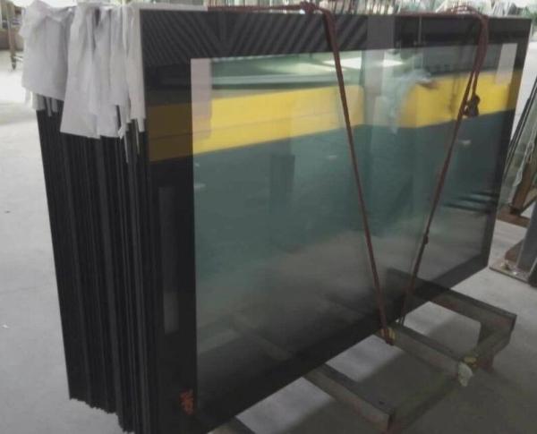 Ultra Clear 5mm Low Iron Printed Glass with Black Boarder RAL9005 Toughened