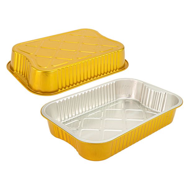 Quality Customizable Disposable bowl made of aluminum foil 2200ml capacity and dimensions 278cm long with logo printing for sale