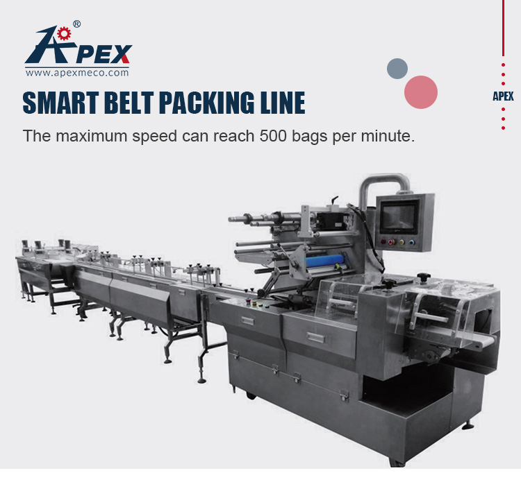 High Quality Custom Mask Chocolate Biscuit Packing Machine Smart Belt Tableware