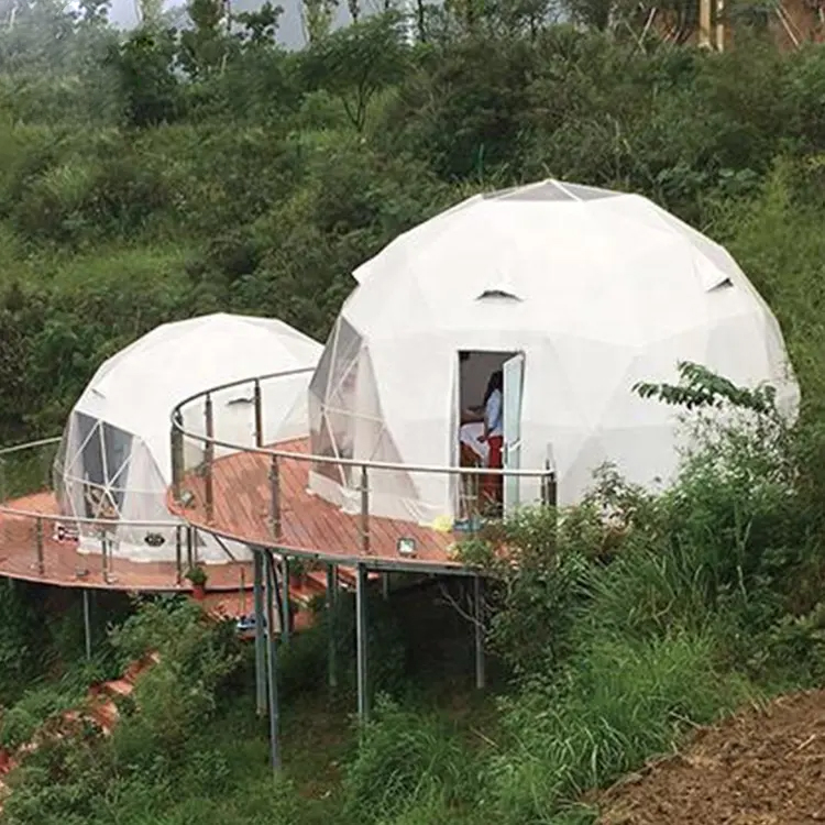 Custom Logo Luxury Geodesic Dome Glamping Tent Outdoor Waterproof