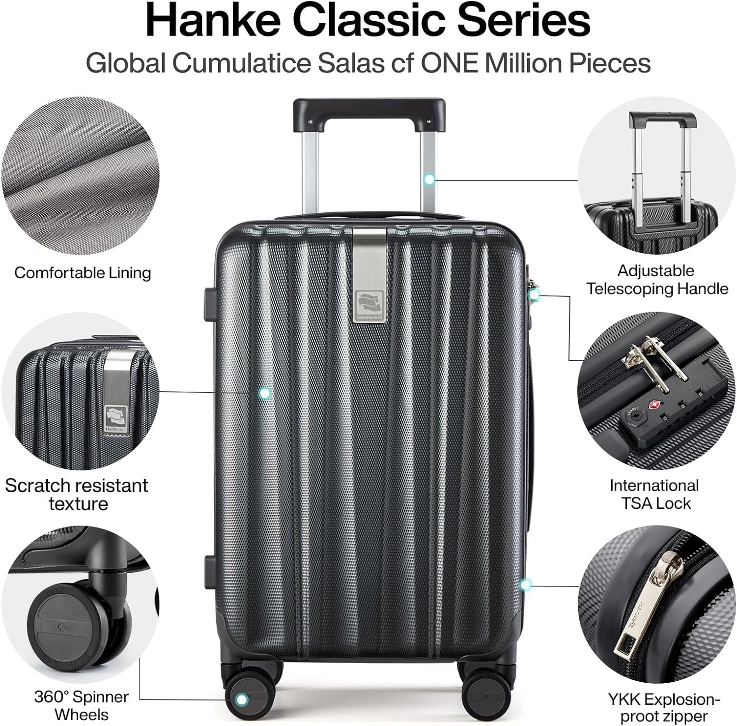 Sets 2 piece Carry On Luggage with Wheels PC Hard Shell Suitcases Lightweight Checked Tsa Luggage Large Travel Suitcase