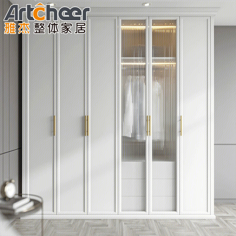 Customizable Bedroom Melamine Wooden Walk In Open Wardrobe Closets with E1