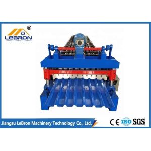 2018 New type Blue color steel glazed tile roll forming machine PLC control automatic made in china long time service