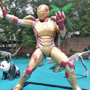 China Waterproof Custom Fiberglass Products Resin Marvel Iron Man Statue on sale