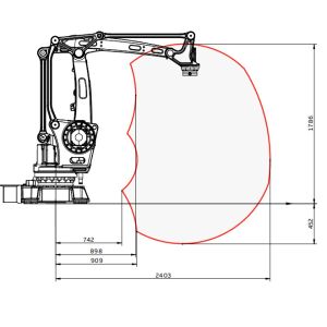 Handling 4 Axes 110kg Robot Mechanical Arm Abb IRB 460 Use For Palletizing
