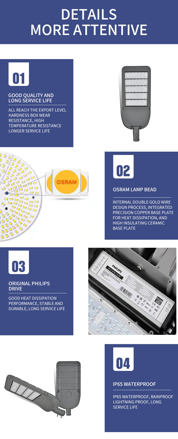 Outdoor Lighting LED Module Street Lamp 100w 200w 300w High Pole Street Lamp