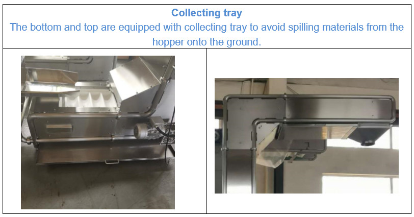Z Shape Bucket Elevator Hopper Feeder Conveyor Stainless Steel 304 Coffee Beans