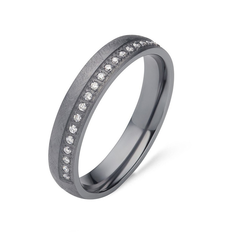 Matt Finish Pure Tantalum Men's Wedding Band Alin Romantic Starry Sky Wedding Ring