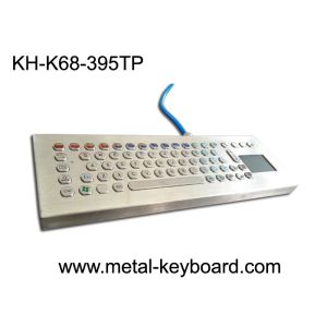 Industrial Ruggedized Keyboard Desktop Metal Computer Touchpad Customized Layout