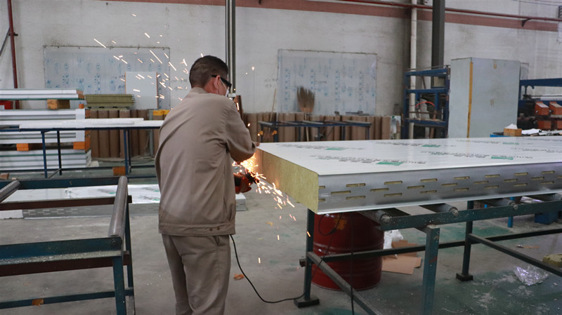 150mm Thickness Rock Wool Sandwich Panel Fireproof Oven Panel Insulation Panel