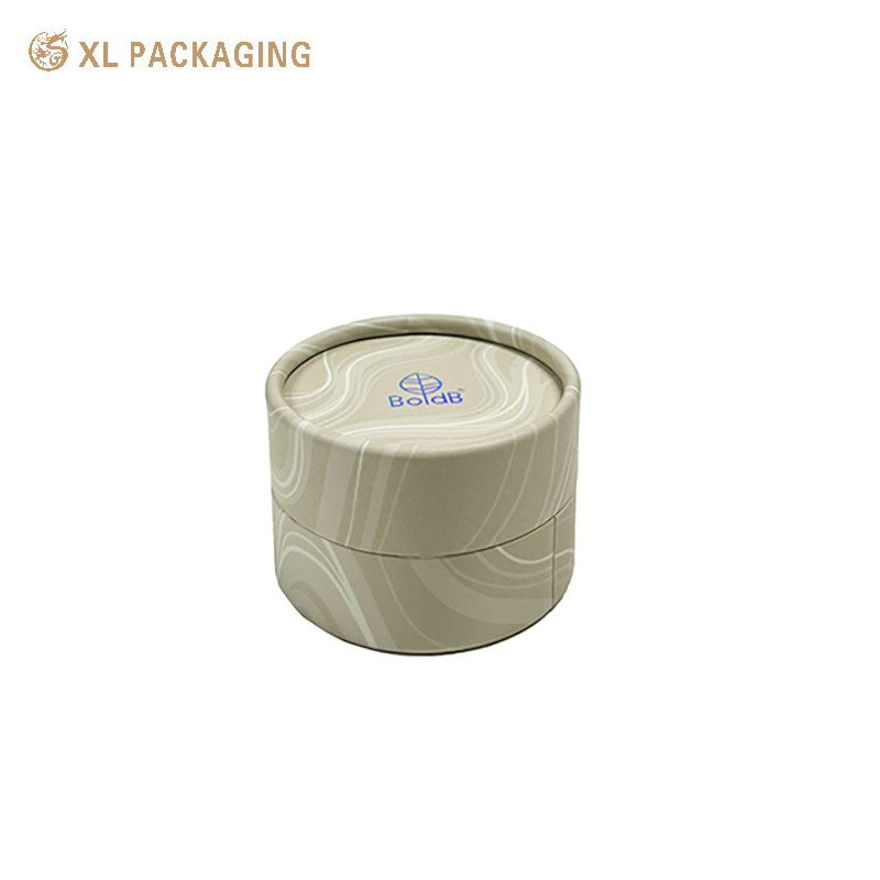 Round Edge Small Size Jewelry Paper Tube Beige Earrings Box Round Packaging