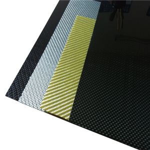  Carbon Fiber Sheet 3K Twill or Plain Colorful Kevlar Impact Resistant piece in different thickness Manufactures