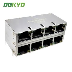 RJ45 Connector Multi Port 2X4 Socket 8P10C Connector Gigabit Modular Block