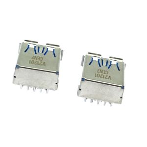 USB3.1 A L16.5mm PCB USB Socket Female PA9T 90 Degrees STD 9 Pins Reel Packaging