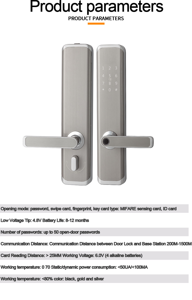 Password IC Card Electronic Smart Lock For Family Office School Anti Peep Password