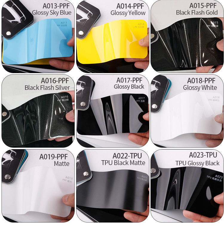 High Quality Car film 1.52*1.7m Vinyl Roll bright Glossy Sky Blue Self Repairing Matte Paint Protective Film for Car