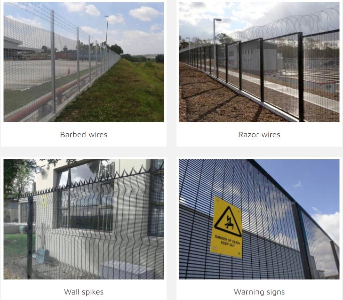 60 × 60 Mm Post Pressed 358 Security Fence Horizontal V Shaped Beams