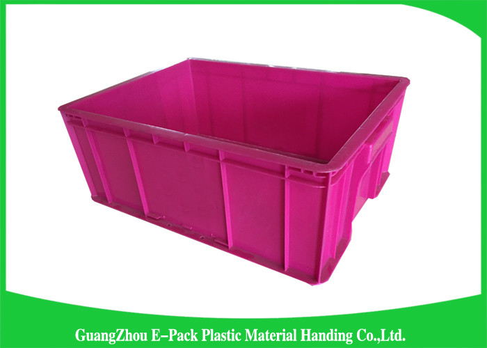 Warehouse Plastic Stackable Containers Big Capacity Space Saving Foldable Transport