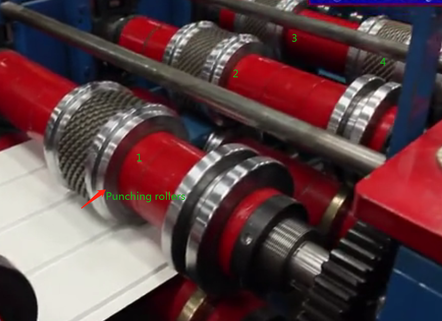 Soffit panel rolling machine