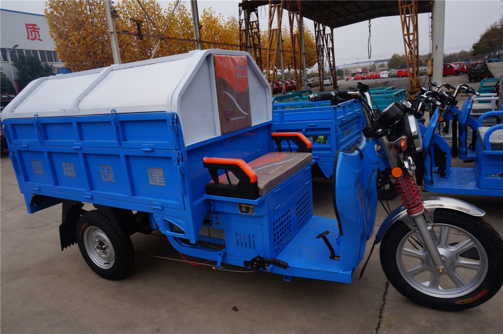 Special Three WheelTricycle/ Big Garbage Cabin Garbage Container shelf Lift Truck
