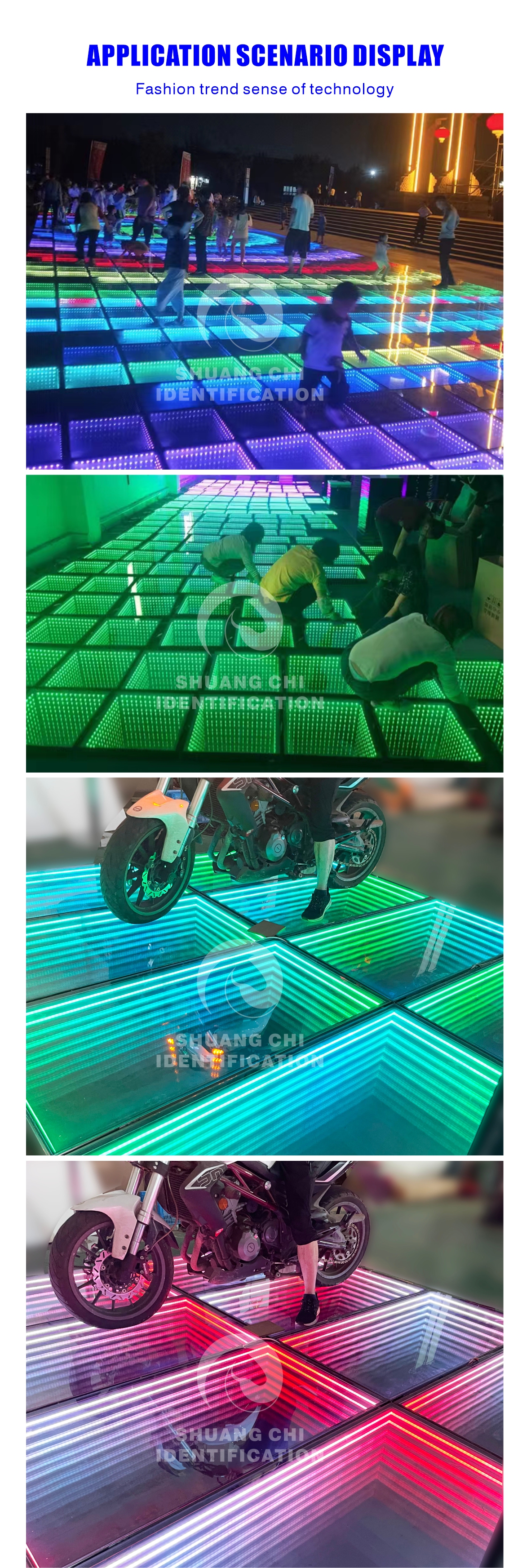 80 Ra LED Dance Floor Lights for Wedding Disco Party Pista in Durable Material