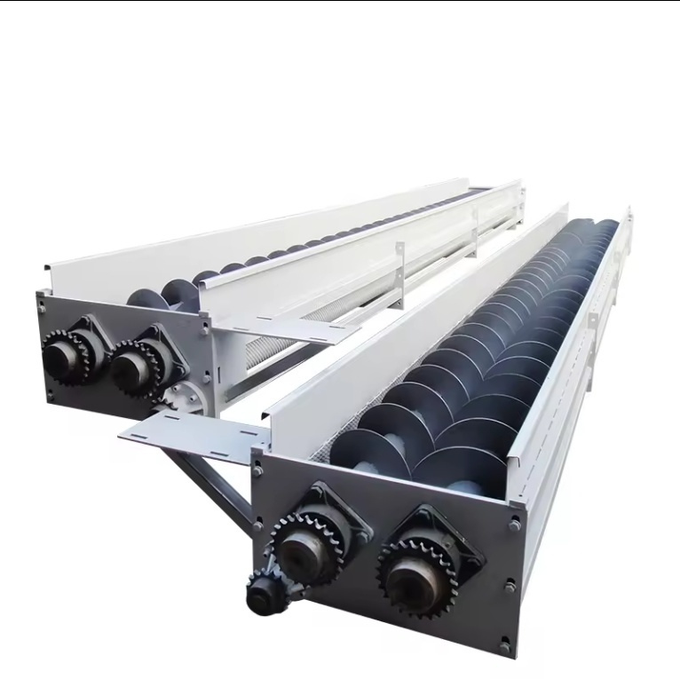 Carbon Steel Painting Heat Transport Double Screw Auger Conveyor