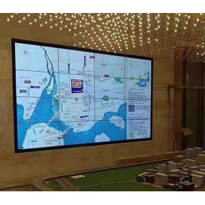 China DVI VGA 3.5mm Bezel Lcd Wall Panel 55 Inch Tempratured Glass on sale