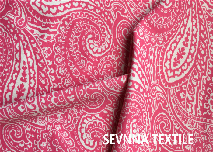 Enhanced Yoga Print Fabric , Soild Profiber Patterned Lycra Fabric