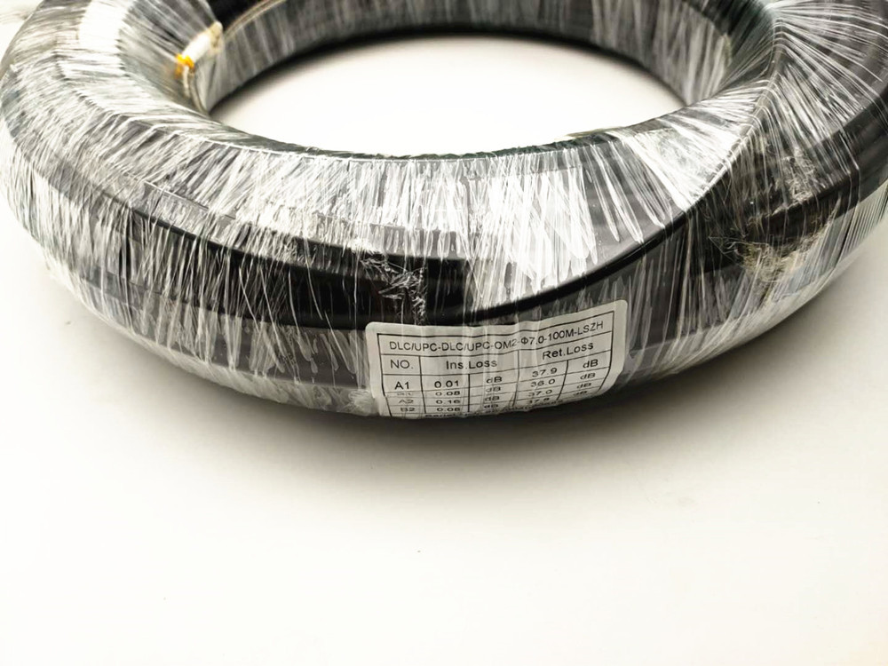 Duplex Multimode Fiber Optic Patch Cord DLC/UPC To DLC/UPC With Steel Armored Pigtails