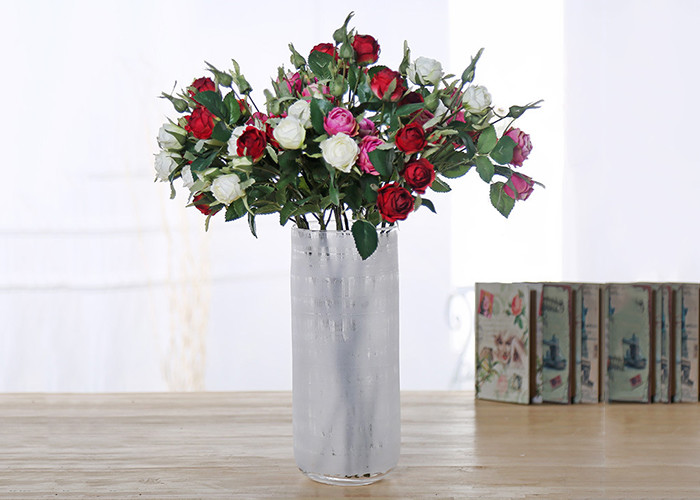 Hand Blown Glass Vase Gray White Color Fashionable Appearance