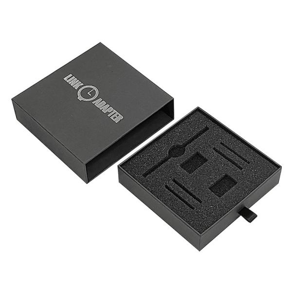 Custom Logo Gift Display Black Rigid Cardboard Watch Box Cases Paper Carton for