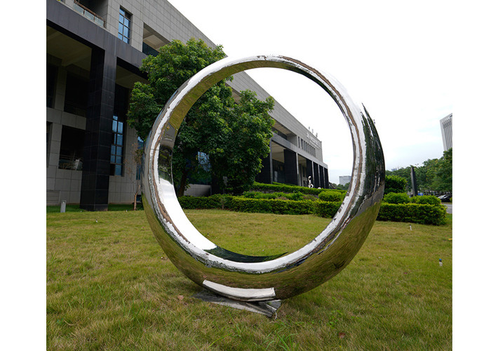 Metal Polished Stainless Steel Fruit Apple Sculpture Outdoor Decoration