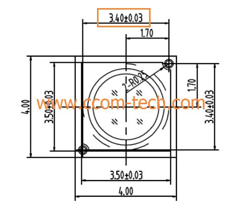 1/13" 0.8mm F4.0 M3.5*P0.25 endoscope lens for 1/13" MT9V124(CSP), medical video lens