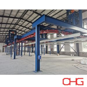Powder Coating Line for Aluminum Profiles Overhead Conveyor System Customizable