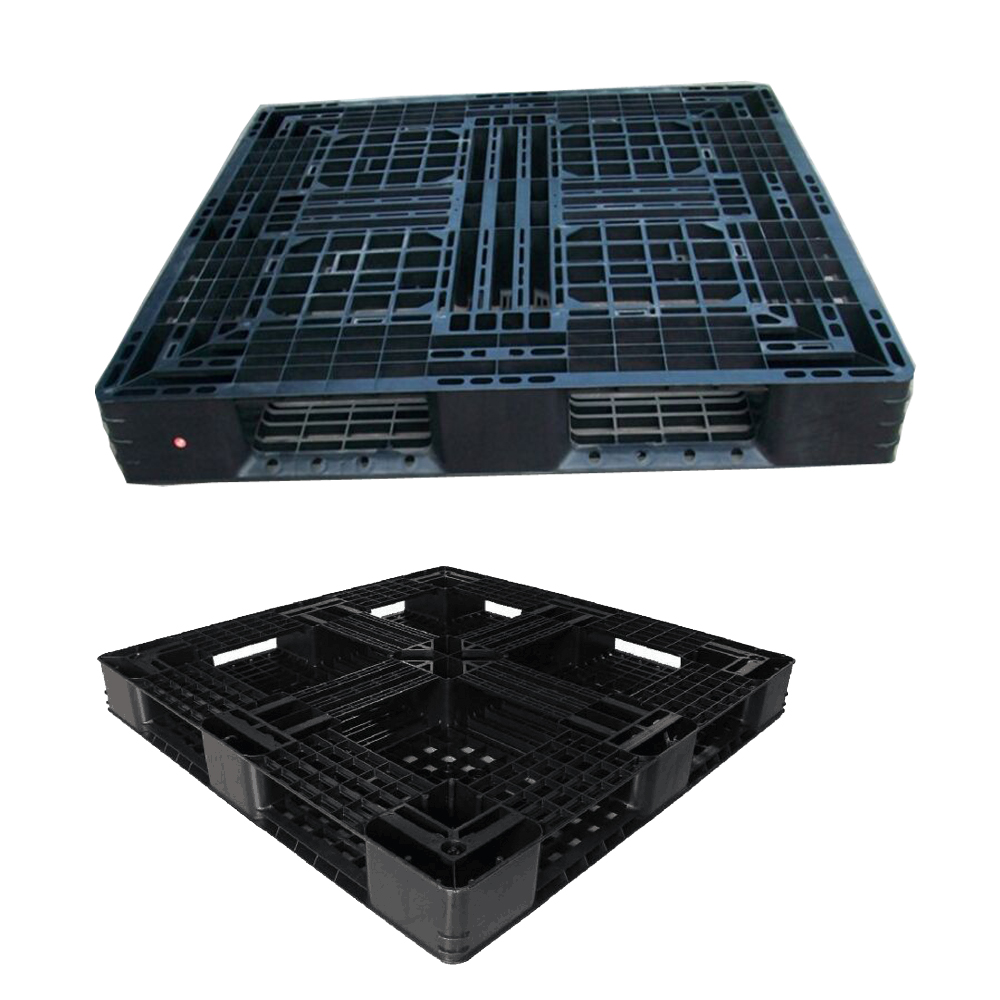 black recycled material used plastic pallet one time used pallet disposable pallet