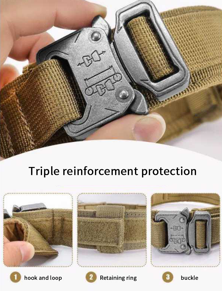 Personalized Custom Luxury Designer Nylon Metal Heavy Duty Training Pet Rope Large Dog Collar and Leash Set for Tactical K9s