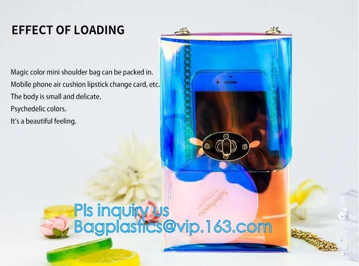 tote pvc stadium ladies bags handbag, bucket bags pvc transparent bags women handbags, laser shopping beach bag hologram