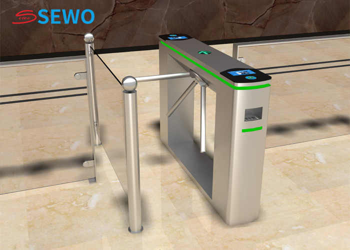 Gym 3 Arm Turnstile Security Drop Arm Turnstile With Fingerprint Rfid Card Reader