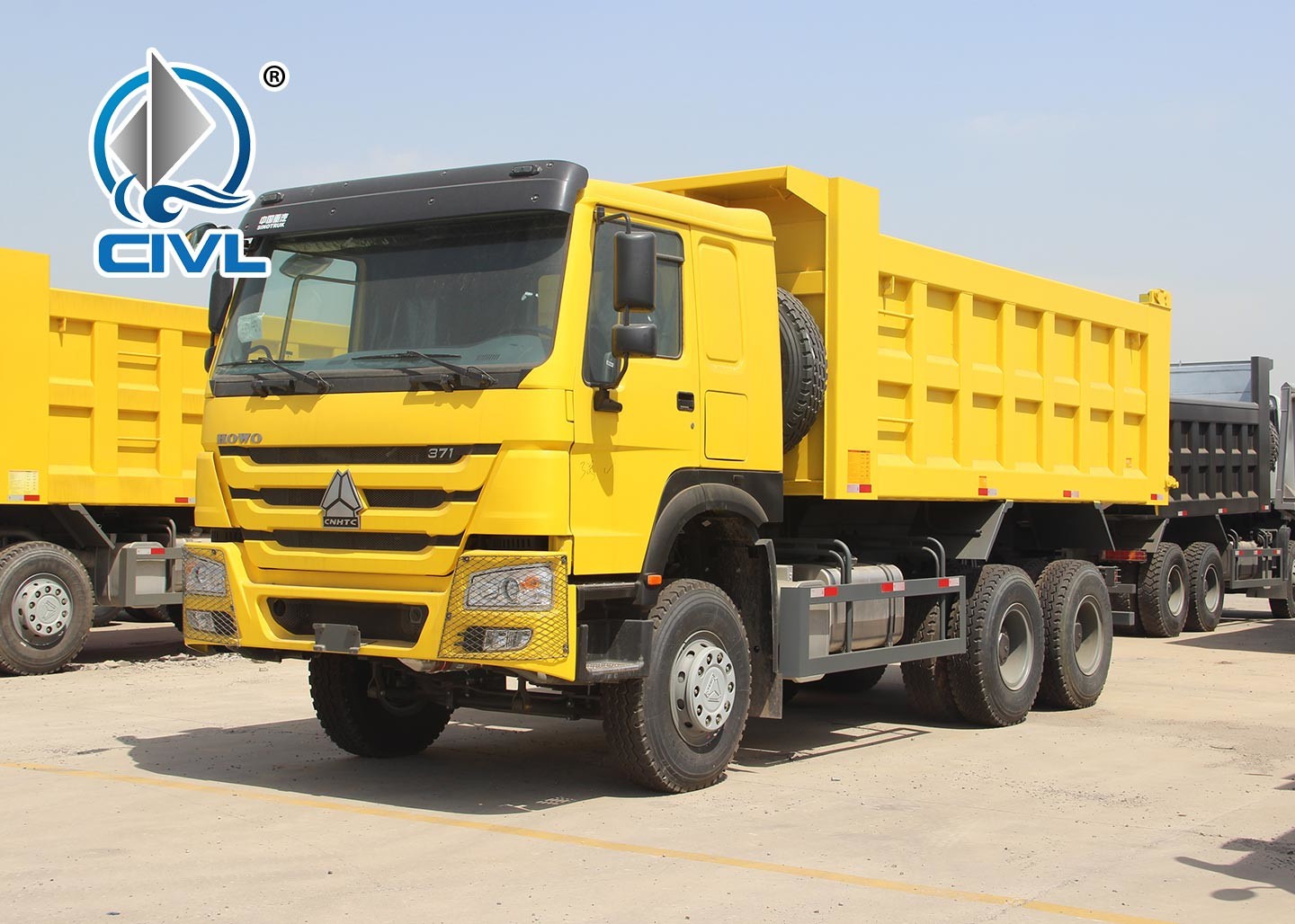 Red 336hp 371hp 6x4 Tipping Dumper For Transport , 10 Wheeler Tipper Dump Truck